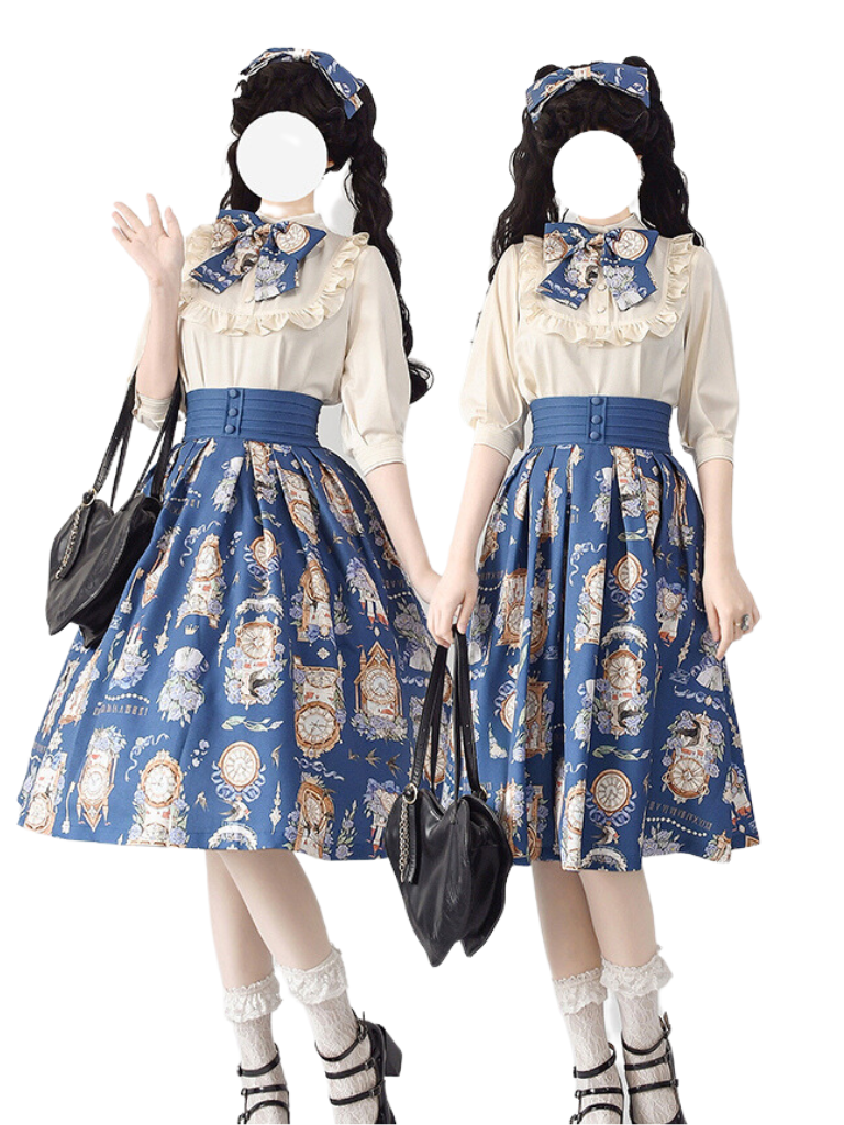 Lolita Echo Daily Echo Setup Suskart Eleegan Trochrasical Print Shirt Eternal