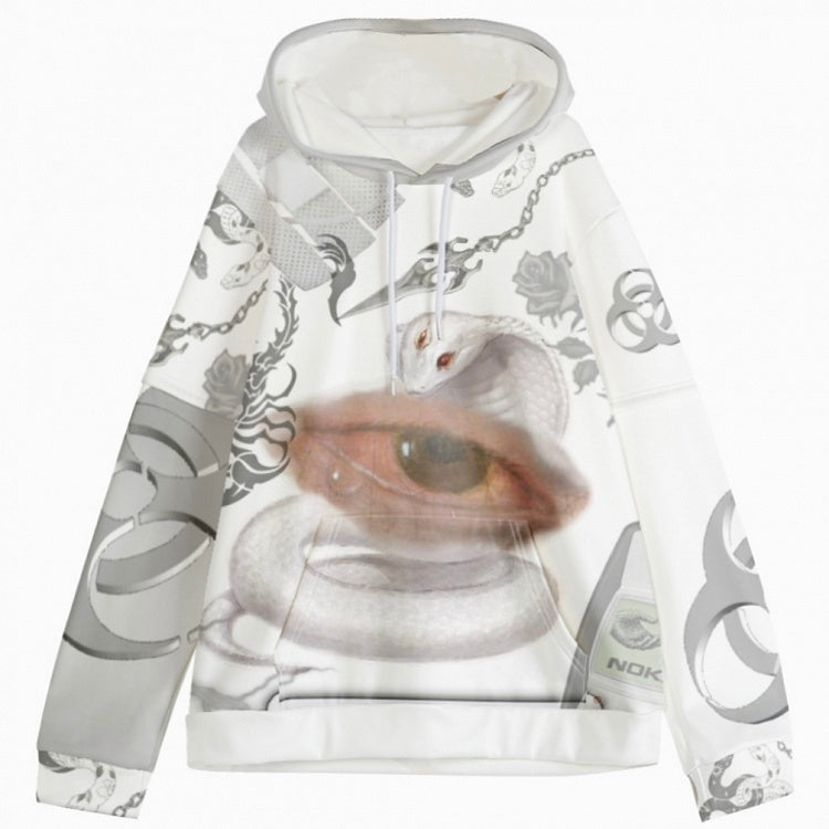 Eye White Print Guro And Hoodie Kawaii Snake