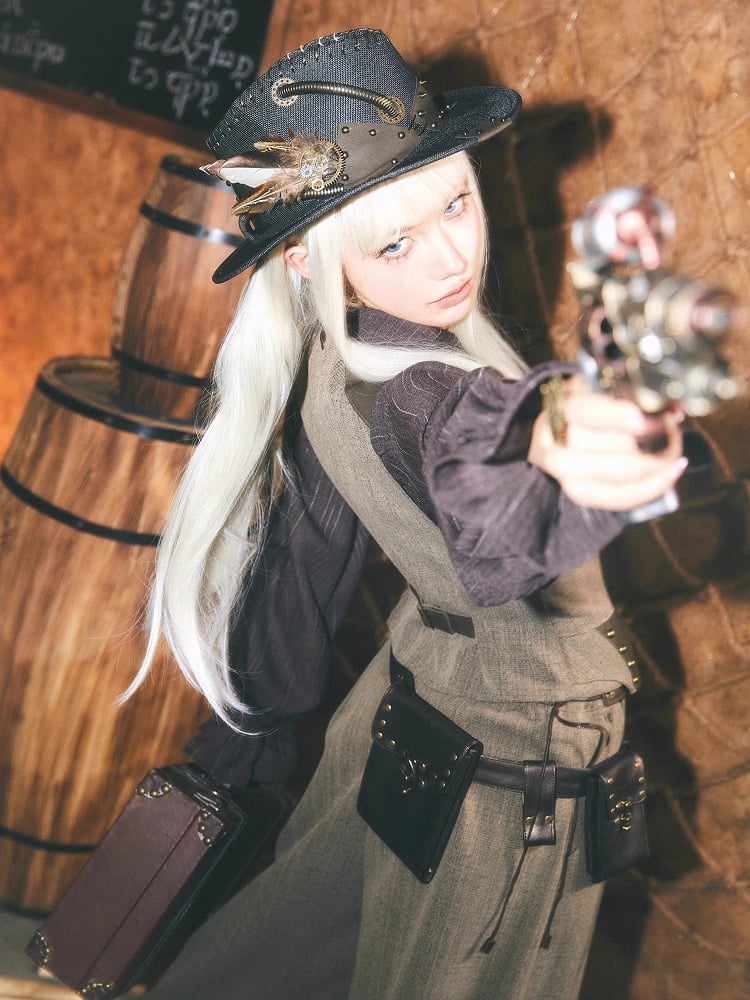 Punk CoffeeGray Steampunk Wasteland Waistcoat