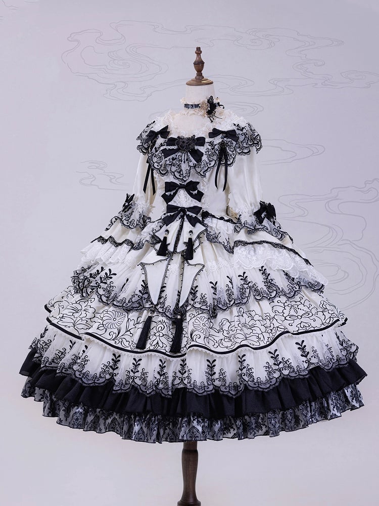Tintenschimmer-Stil Schmetterling Schwarz Weiß Chinoiserie Stoff und
