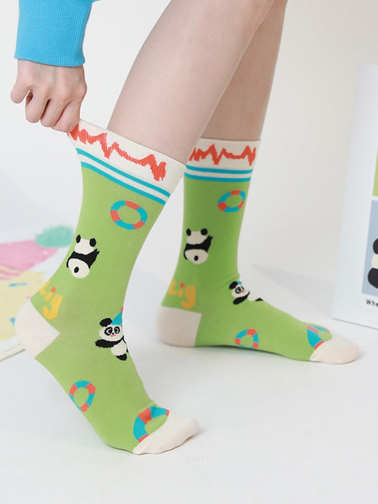 5 Options Lolita Cartoon Calf Socks