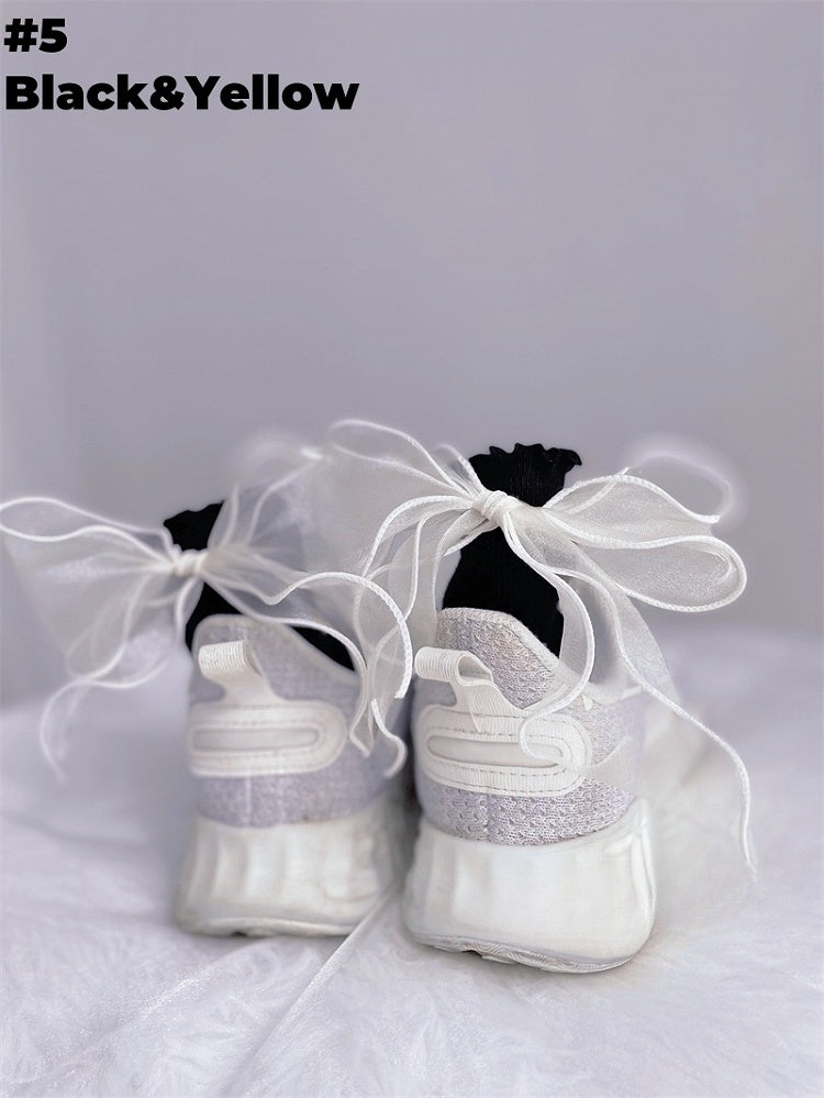 6 Options Big Bow LolitaCalf/Ankle Socks