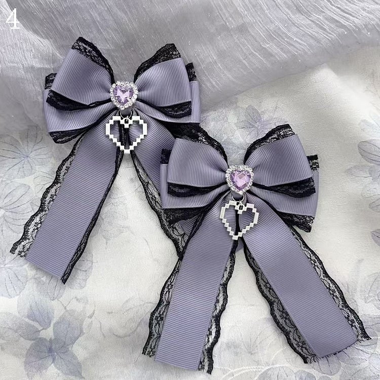 Heart Brooches Options Decorated Bowknot 15