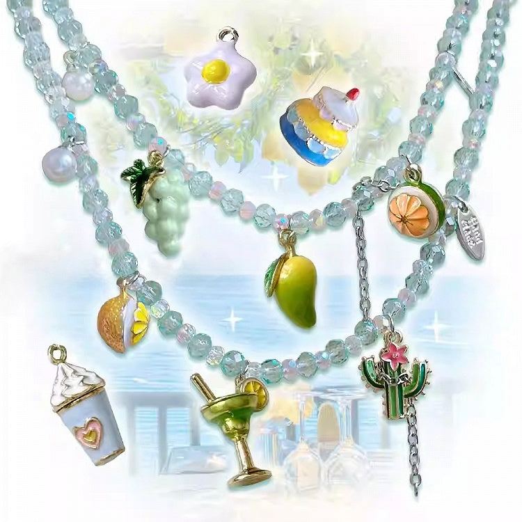 Fruit/Cookie Necklace Beaded Options 4 Pendant Bittersweet