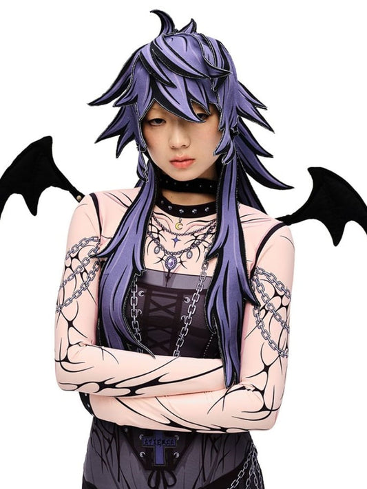 Lila/Gelber Cartoon-Hut