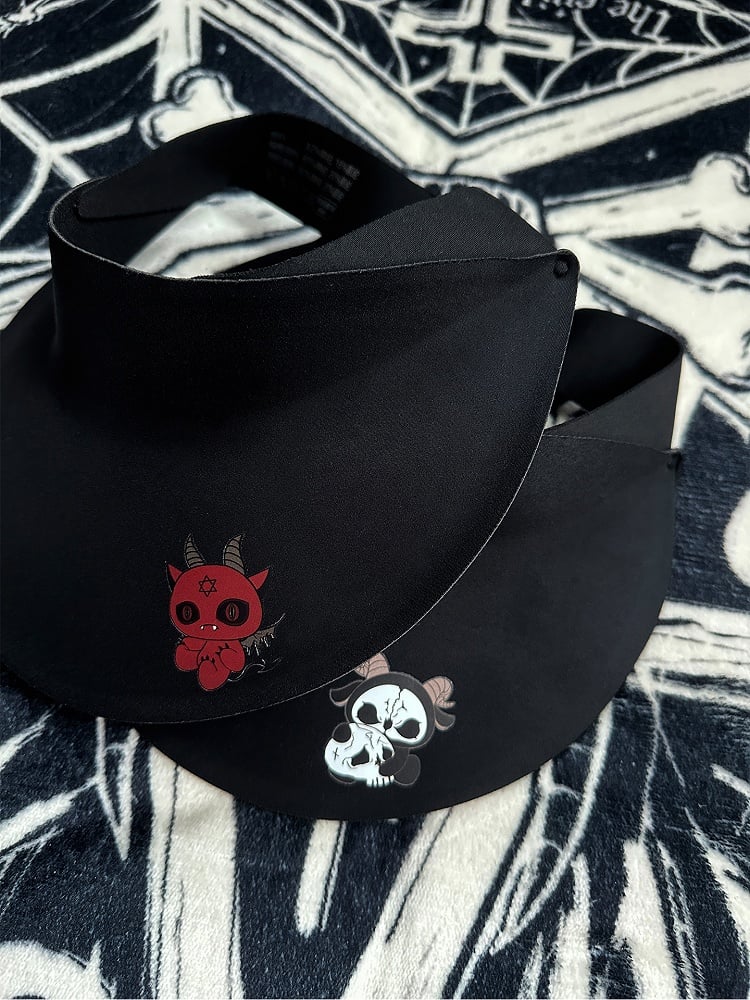 Sun Devil Red Hat Gothic Print With Black Protection
