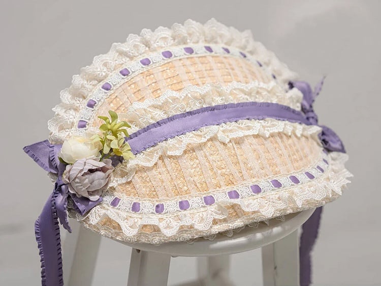 Floral Tea Party Elegant Flat Hat