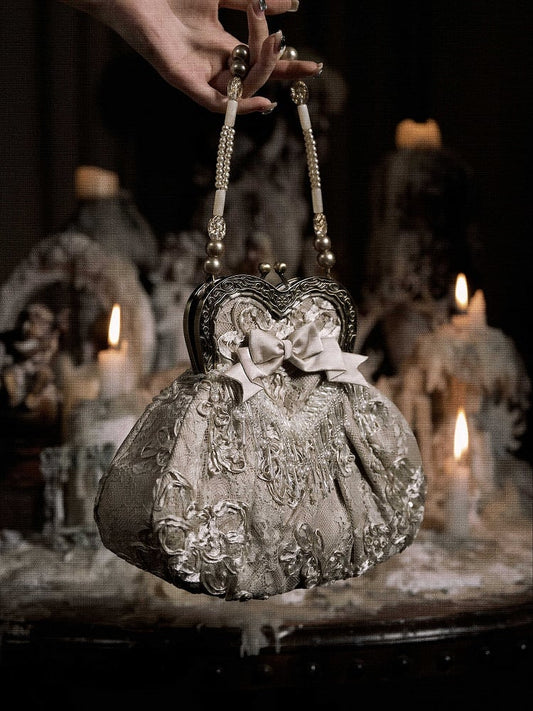 Bead Tassels Vintage Hand Kiss-lock Bag Closure