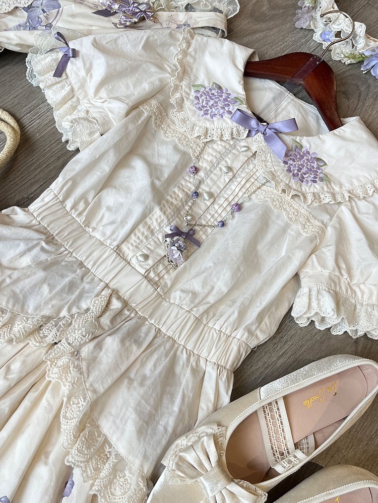 Floral Sizes Short Blouse Embroidery Sleeves Peter Available Collar Beige Pan Plus