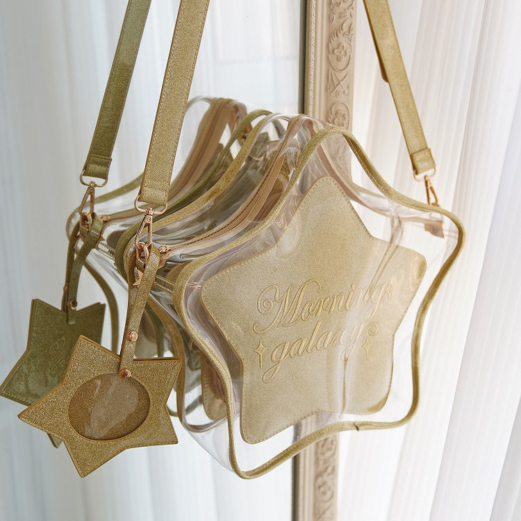 PU Detachable with Ita Bag Badge Gold Set Charm Star-shaped