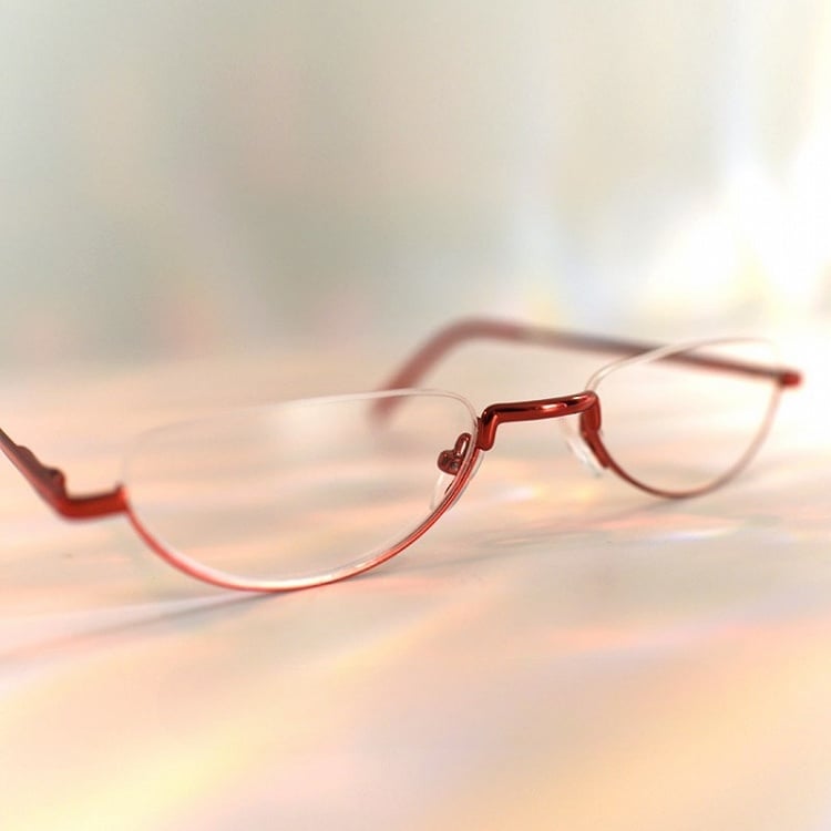 Cyberpunk Glasses Red Semi-rimless Wine