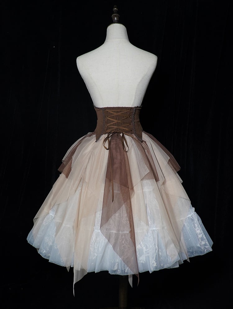 Belt with Belts Two Buckle Coffee Corset