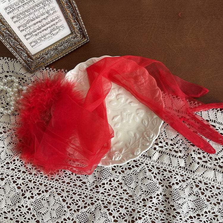 Gloves Options Shaggy 9 Tulle Cuffs Color