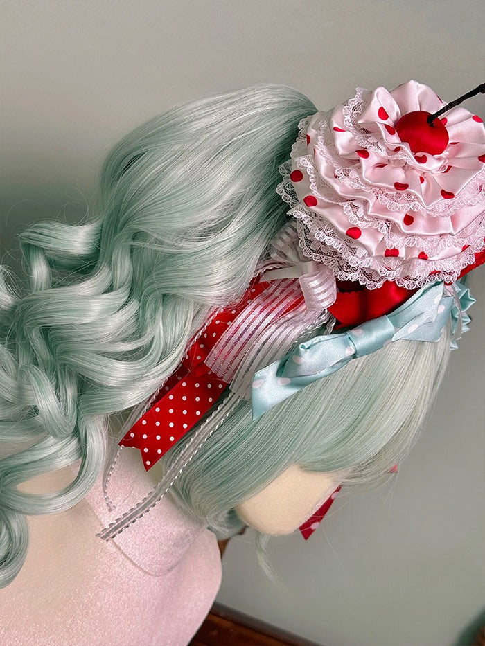 Accents and Cake KC Red Cherry Bow Green