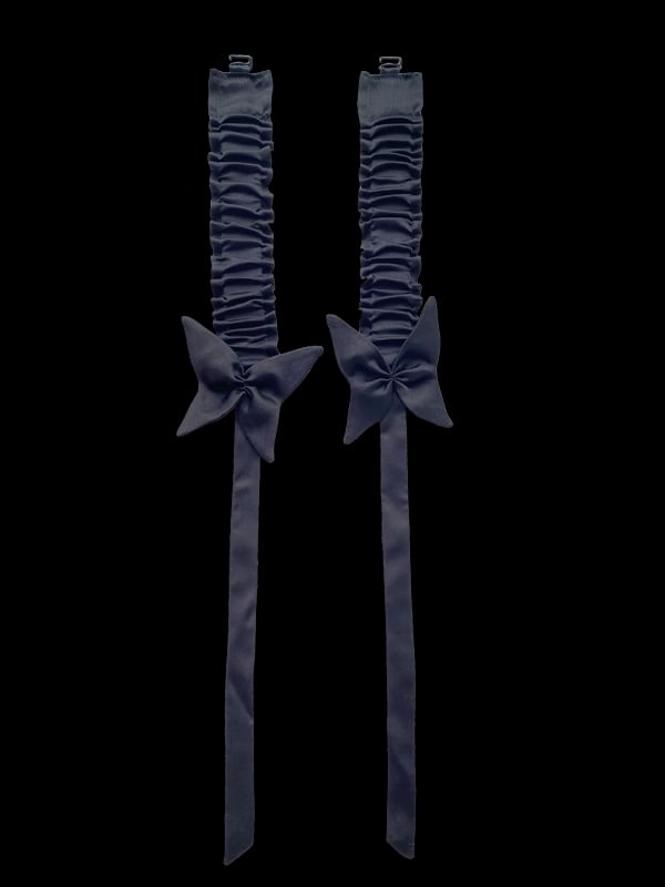 Satin White Butterfly Black Clips Dress Red /