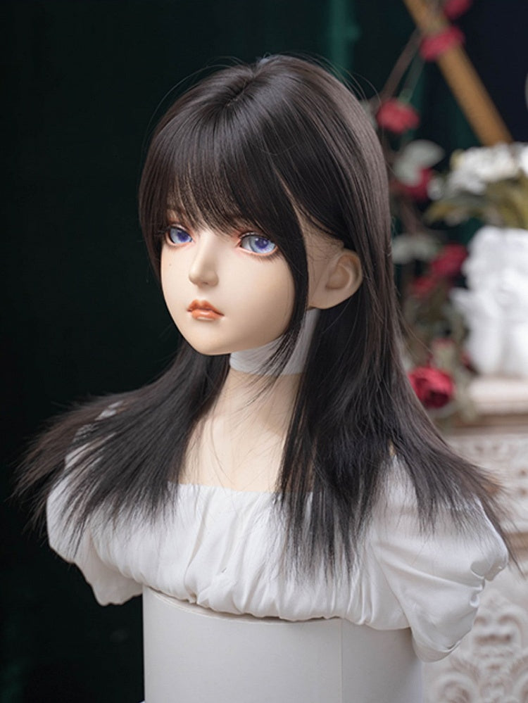 Air Length Black Wig Straight With 54CM Bangs