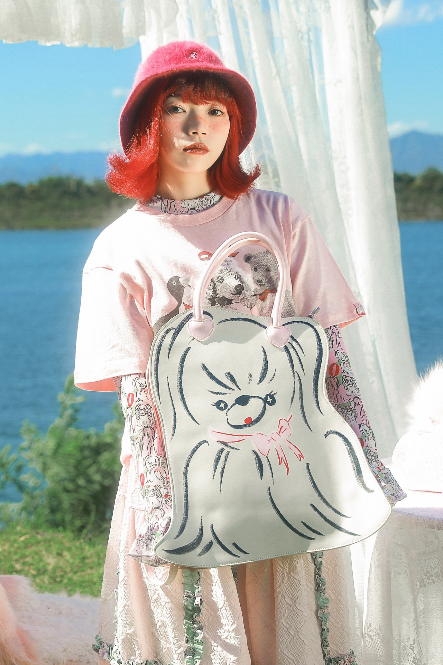 Bär Pinguin Collage Vintage T-Shirt