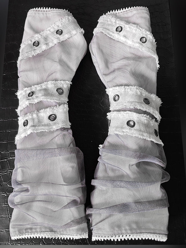 / Gray Black Gloves