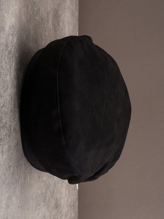 Baskenmütze Design Skelett verziert Schnalle schwarz Hut Gothic