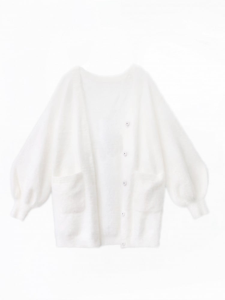 Cardigan Front Apricot Placket Button