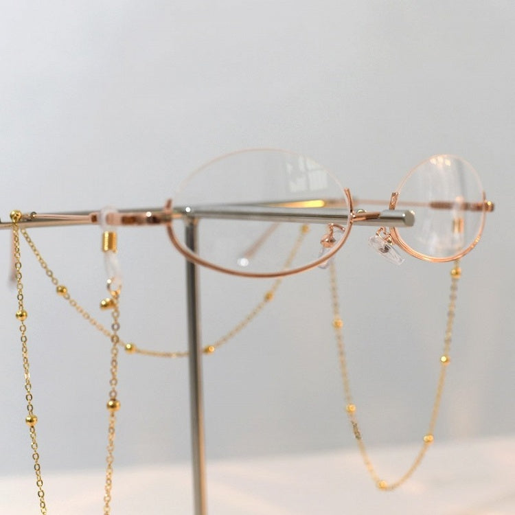 Accessory Semi-rimless Cyberpunk + Glasses Gold Chain