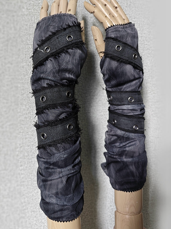 / Gray Black Gloves