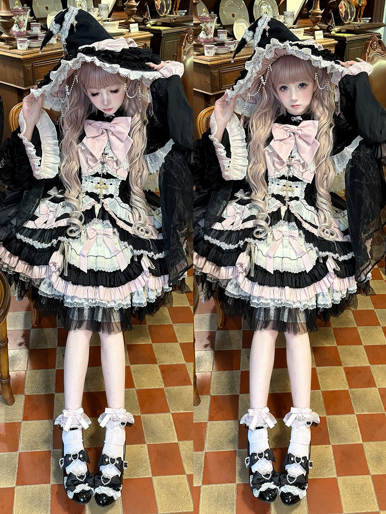 Herz Keil Jirai Cut-out Mary Kei Schuhe Gyaru Schwarz Heels Janes Mode