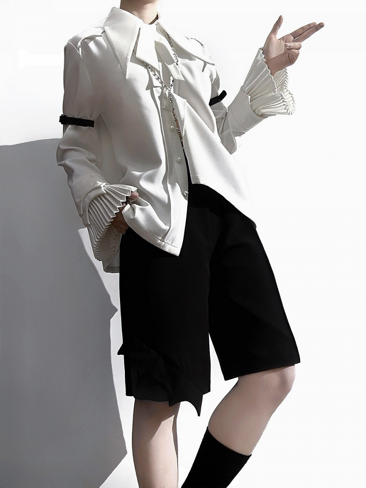 Lolita Kragen Ouji Spitzhemd Style Prince Weiß