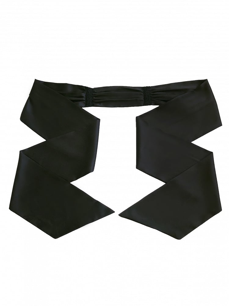 Black Satin Waist Belt