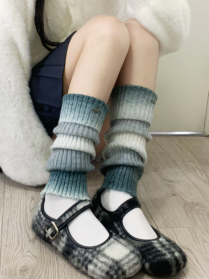 Coffee Y2K Knitted Leg Warmers