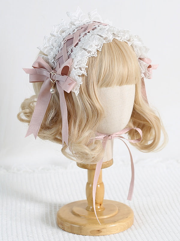Hairband Lace With Bowknot Colors Cute 7 Bead Charm Sweet Lolita