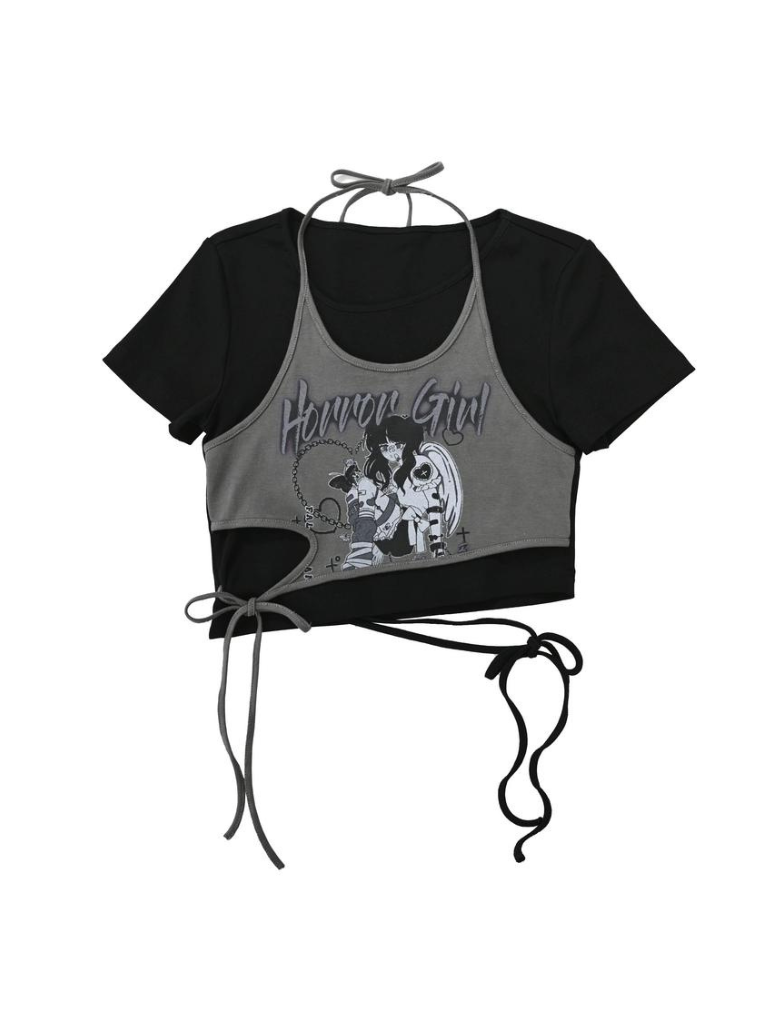 Hauts courts pour filles + Hauts jumeaux + Camisole longue