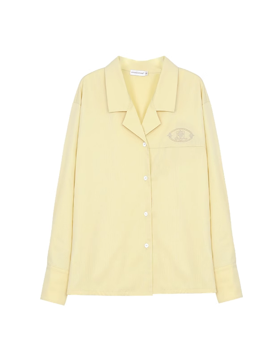 Yellow Notched Collar JK Uniform Shirt