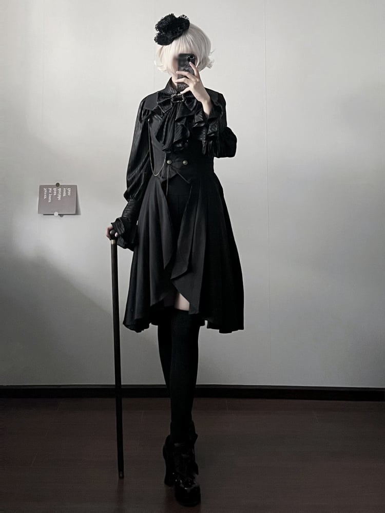 Schwarze Lolita-Weste von Ouji Fashion