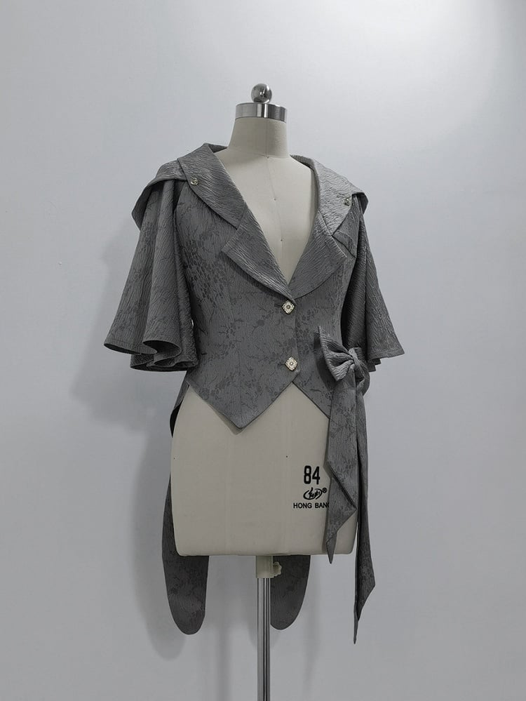 Ears Jacket Hood Gray Ouji Bunny Oversized Fashion with