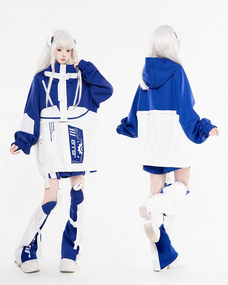 Modular Techwear Coord Landmine Jacket Set: Detachable
