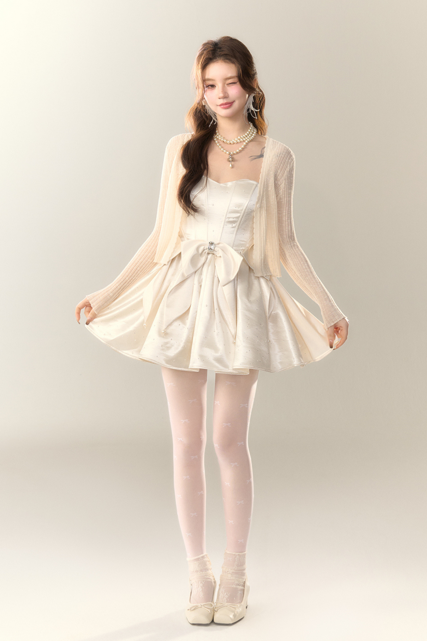 Ice Cardigan Silk Sheer