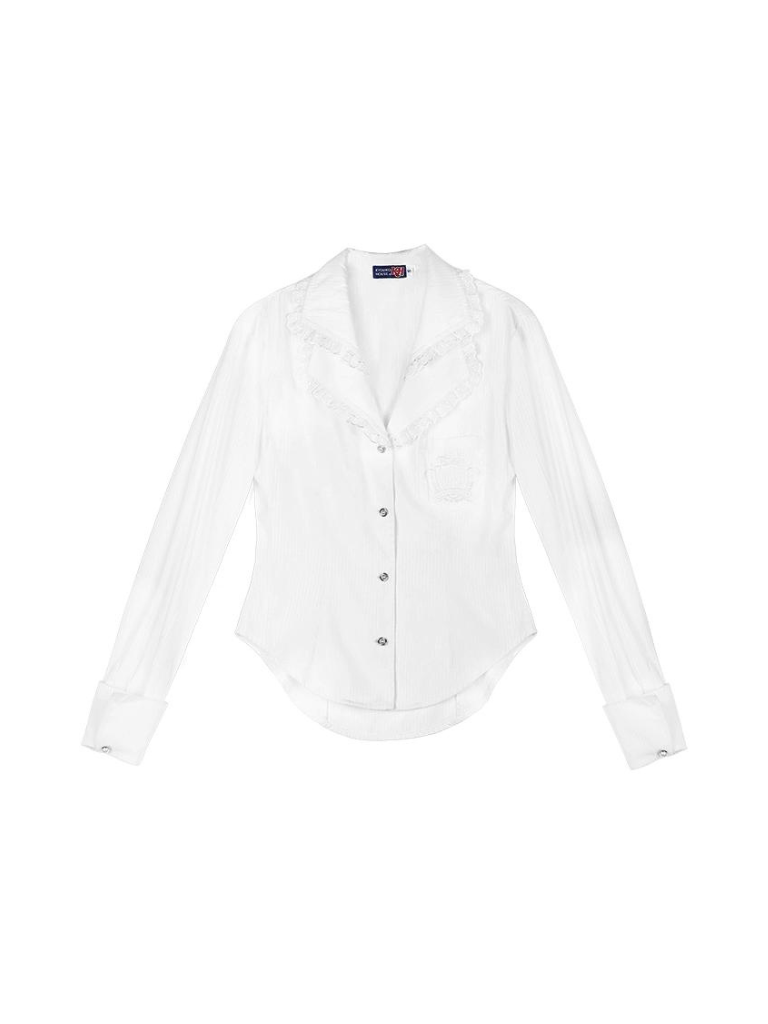Chemise rétro avec gilet et jupe slim plissée style collège