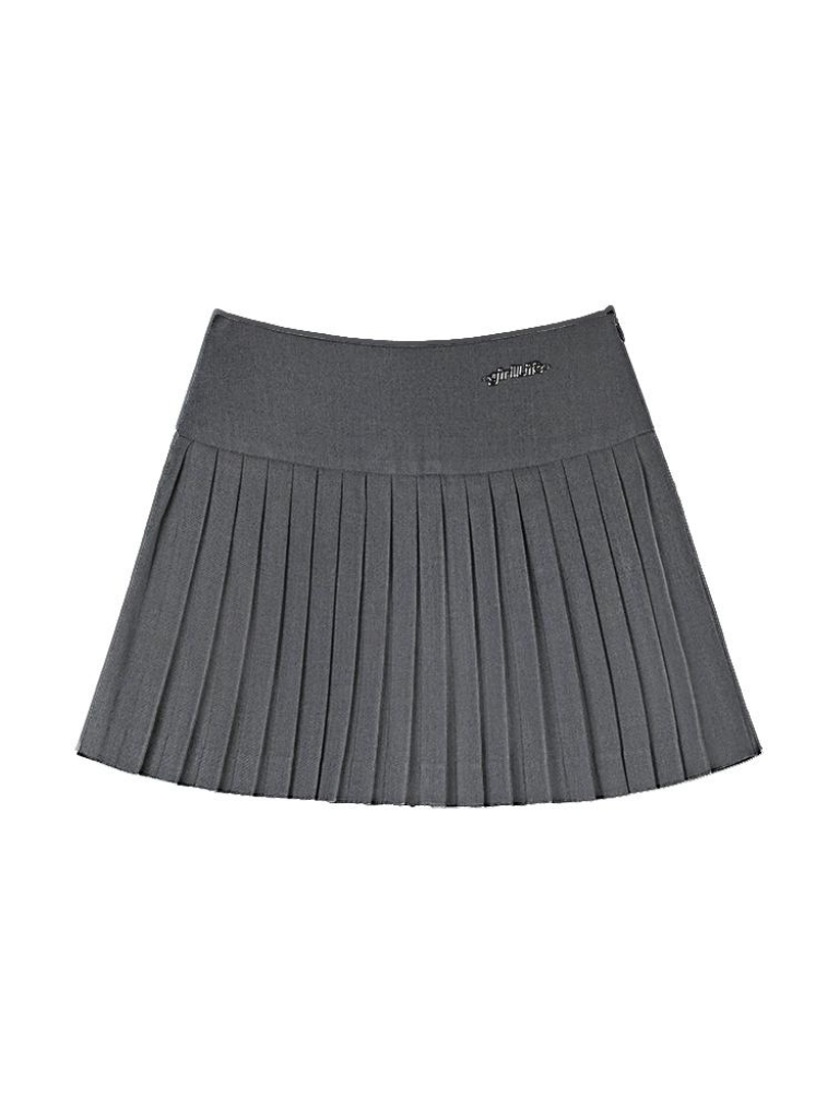 Chemise rétro avec gilet et jupe slim plissée style collège