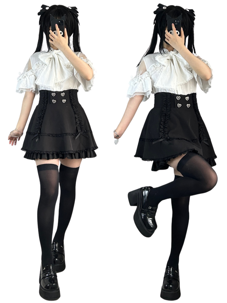 Hohe Culottes Schmaler Minirock mit Schleifenbund