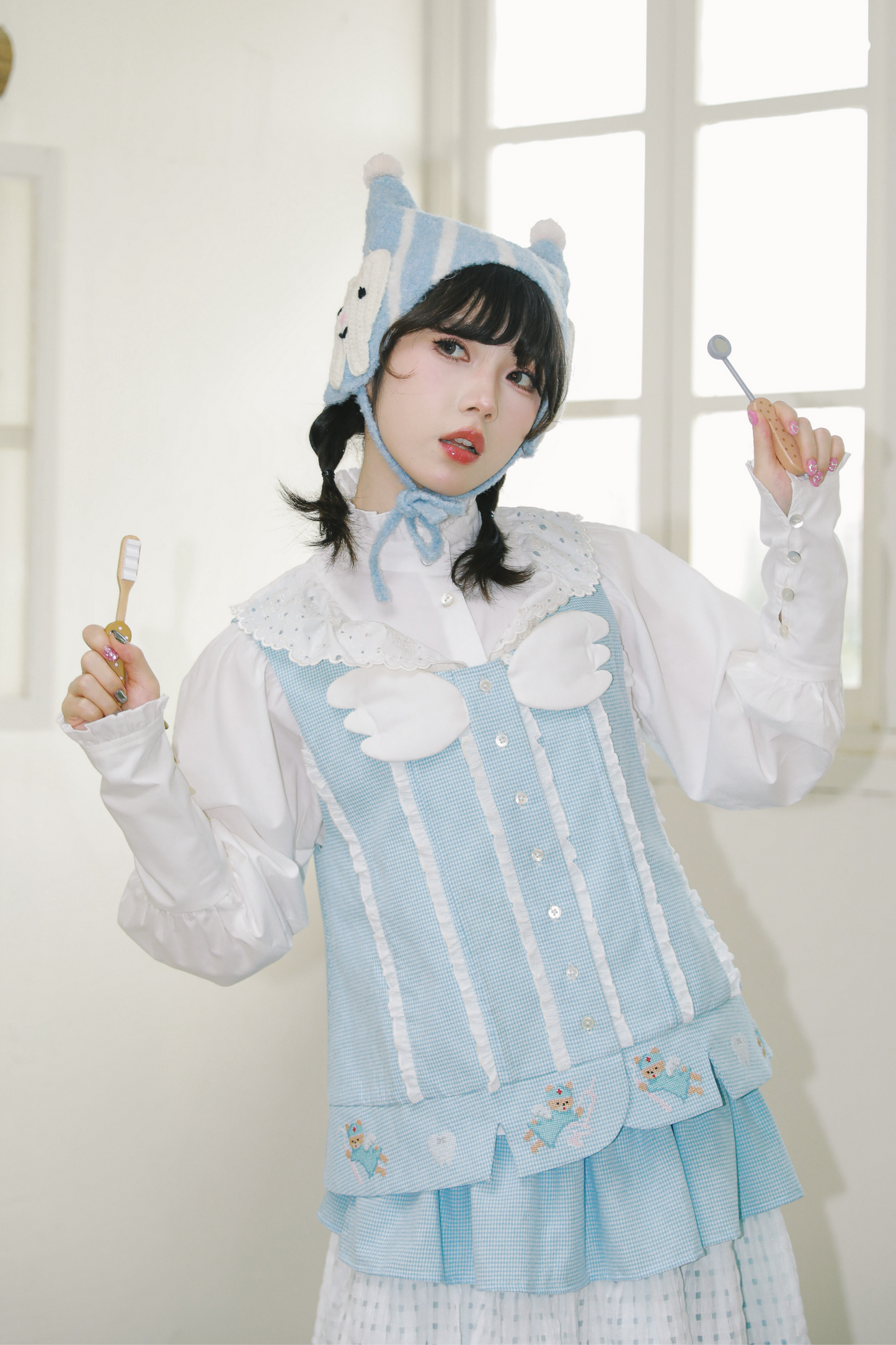 Peach Blue Fairy Neighborhood👼 Island Vest Angel
