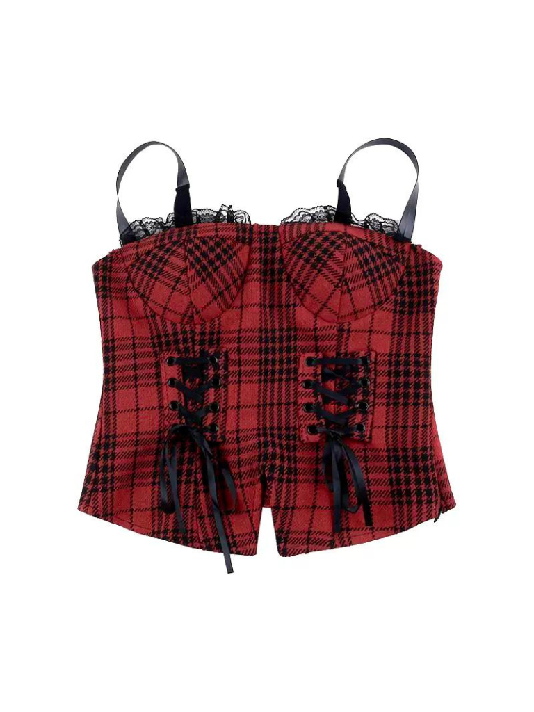 Tulle Girl Cake Skirt Rock Gothic Red + Camisole
