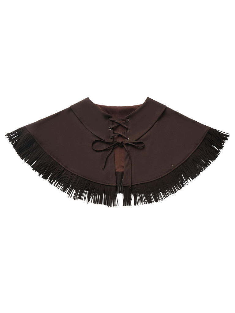 Design Split Wonder Bear Knit Top Shawl Maillard