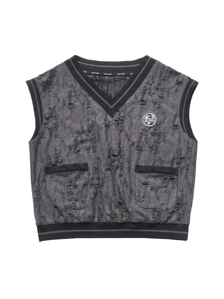 Costume chemise grise Princeton, gilet noir d'été universitaire