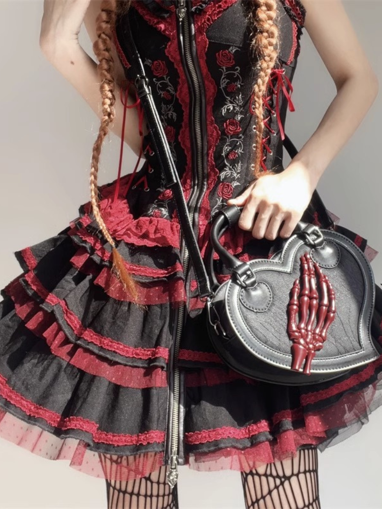 Heart Twilight Invitation Crow Skull Bag
