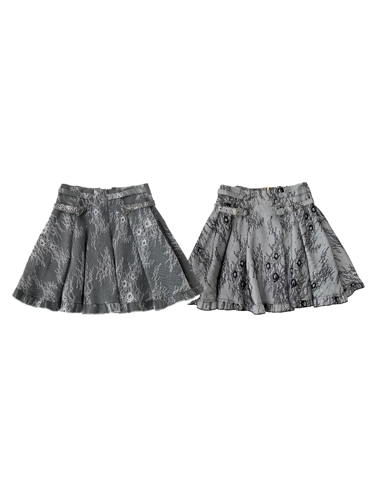 Rose Heart Lace Love Buckle Skirt