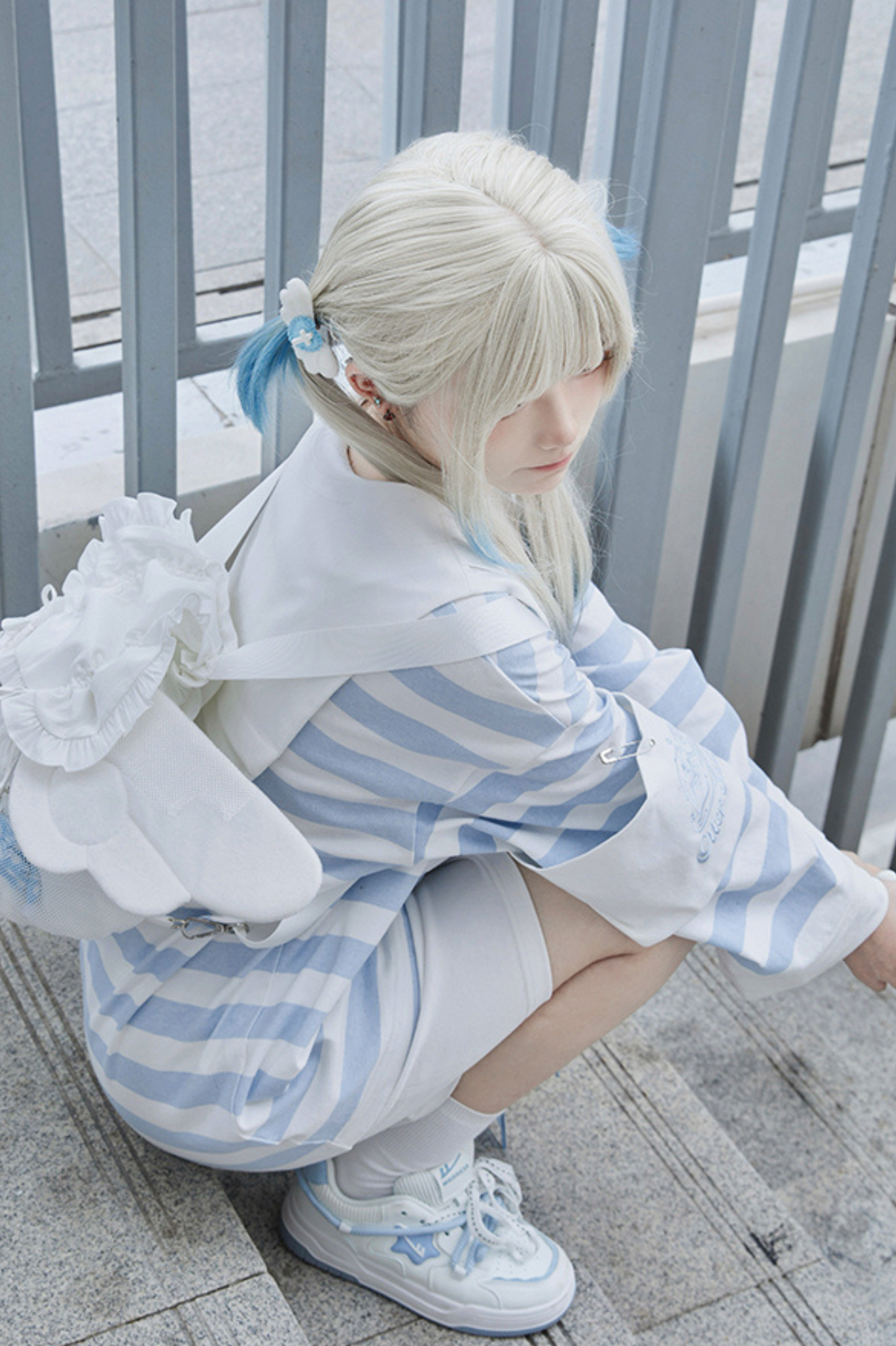 Angel Half Collar Sailor Item Reserved Pants + Subculture Tops Neighborhood👼 Striped