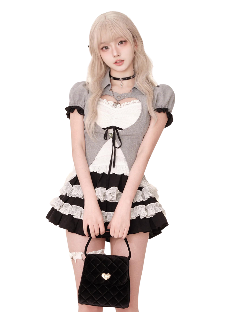 Camisole Cake White Black White + Black Love Top Grey Summer Skirt Letter