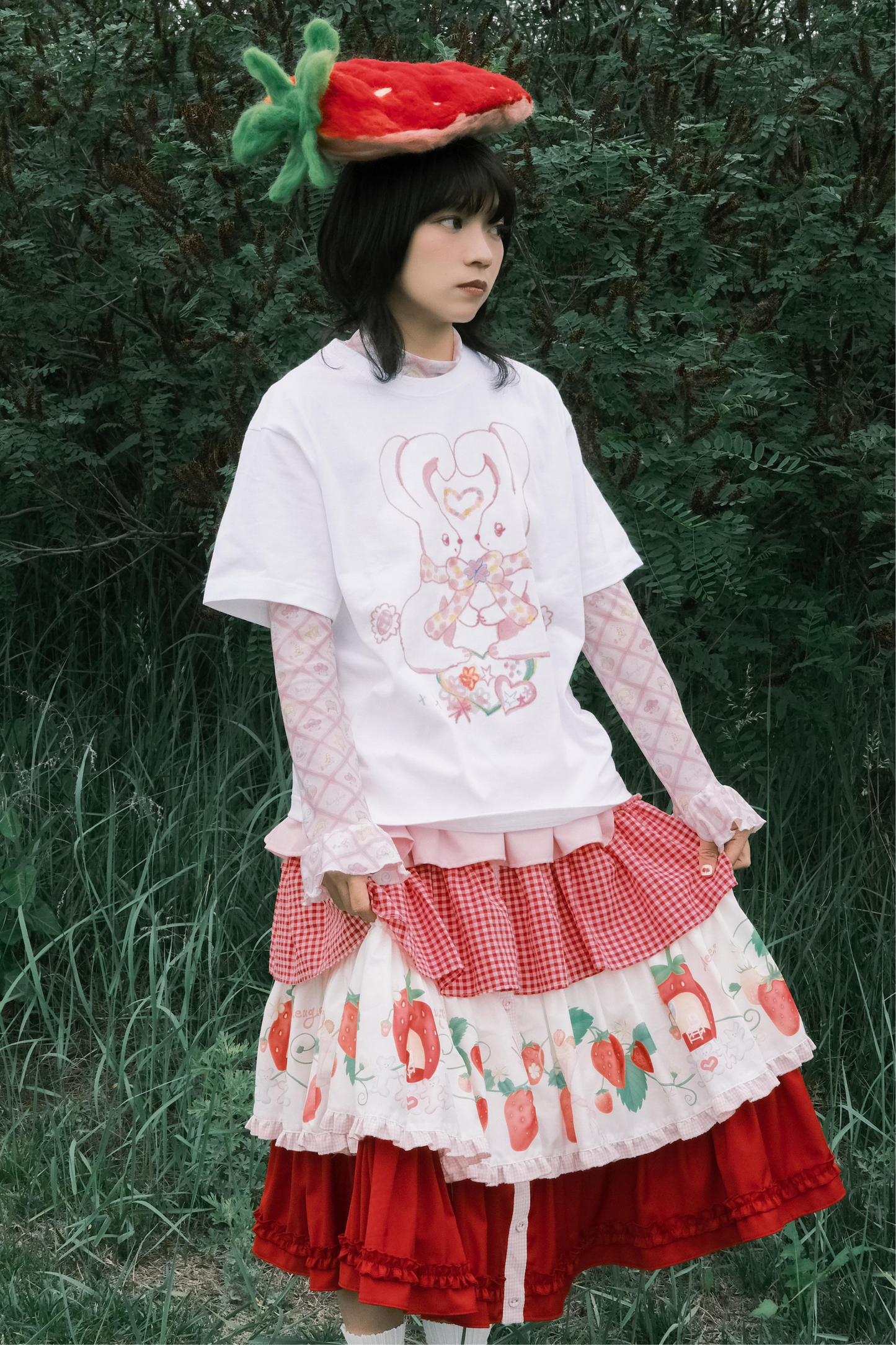 T-Shirt Love mit Sternen-Print