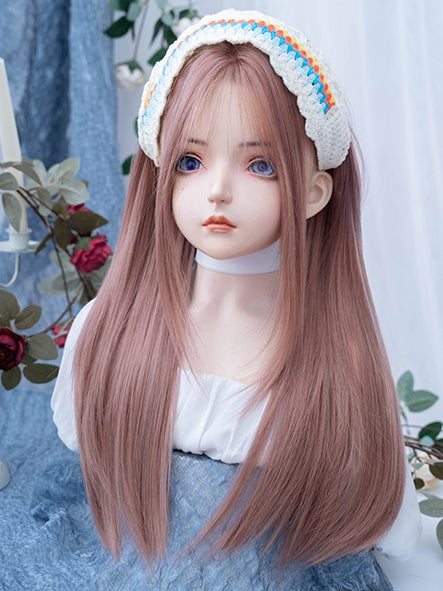 Length 63CM Pink Straight Wig